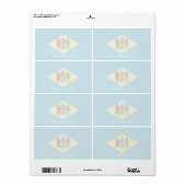 Étiquette d'expédition Delaware Faint Flag (Feuille entière)