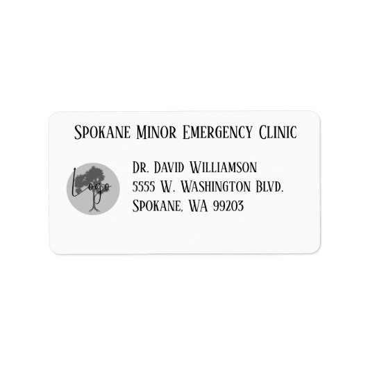 Étiquette d'expédition d'entreprise ajouter le log (Devant)