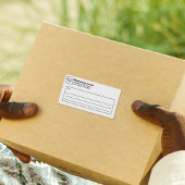 Étiquette d'expédition d'entreprise blanc