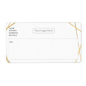 Étiquette d'expédition d'or géométrique (Devant)