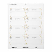 Étiquette d'expédition d'or géométrique (Feuille entière)