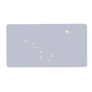 Étiquette d'expédition drapeau de l'Alaska