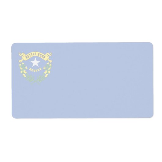 Étiquette d'expédition du drapeau du Nevada (Devant)
