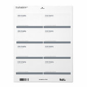Étiquette d'expédition du panneau de configuration (Feuille entière)