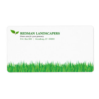 Étiquette d'expédition du paysage de Grassy