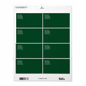 Étiquette d'expédition écologique de la forêt (Feuille entière)