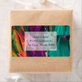 Étiquette d'expédition en acrylique peinture Abstr (En situation)