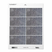 Étiquette d'expédition en marbre noir (Feuille entière)