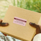 Étiquette d'expédition en surbrillance rouge clair