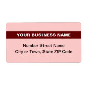 Étiquette d'expédition en surbrillance rouge clair (Devant)