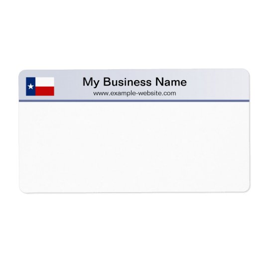 Étiquette d'expédition en-tête d'indicateur Texas (Devant)