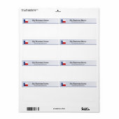 Étiquette d'expédition en-tête d'indicateur Texas (Feuille entière)
