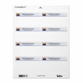 Étiquette d'expédition en-tête drapeau de l'Arizon (Feuille entière)