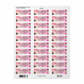 Étiquette d'expédition Florales Fuchsia (Feuille entière)