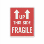 Étiquette d'expédition fragile de ce côté vers le (Devant)