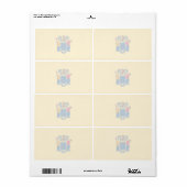 Étiquette d'expédition New Jersey Faint Flag (Feuille entière)