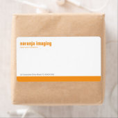 Étiquette d'expédition orange du panneau de référe (En situation)