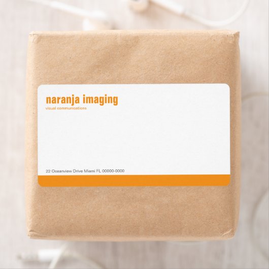 Étiquette d'expédition orange du panneau de référe (En situation)