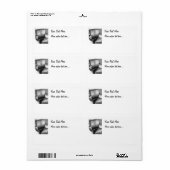 Étiquette d'expédition personnalisé d'art de grill (Feuille entière)