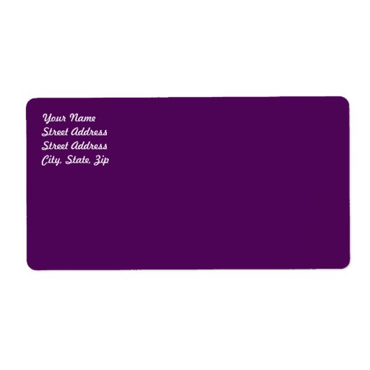 Étiquette d'expédition Plum Purple (Devant)
