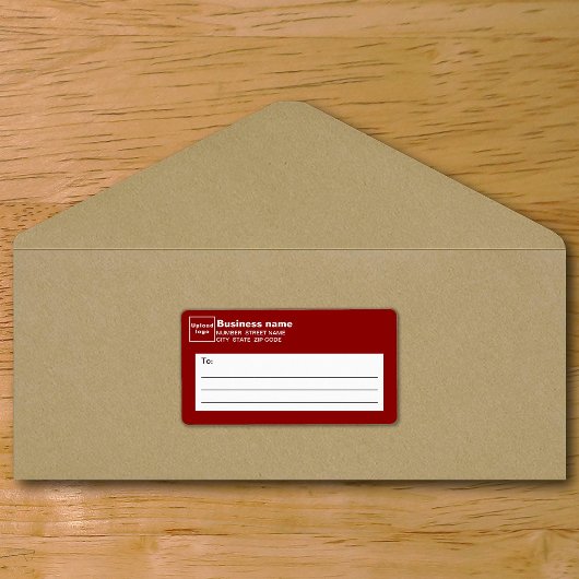 Étiquette d'expédition pour entreprises rouges