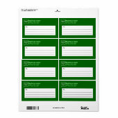 Étiquette d'expédition pour entreprises vertes (Feuille entière)