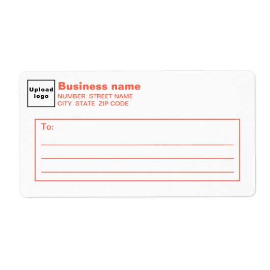 Étiquette d'expédition pour les entreprises Orange (Devant)