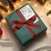 Étiquette d'expédition réaliste du Père Noël