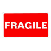 Étiquette d'expédition Red Fragile (Devant)