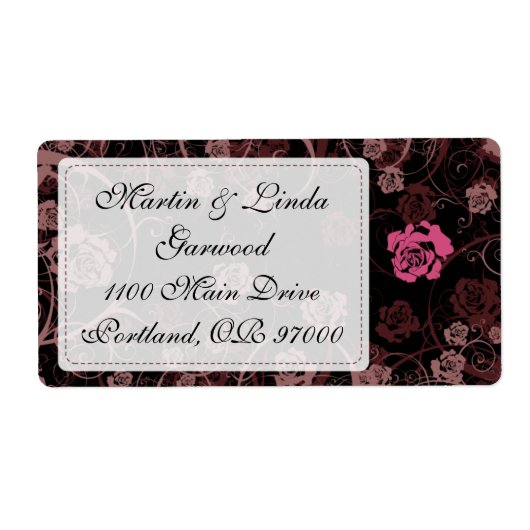 Étiquette d'expédition Romance de crépuscule (Devant)