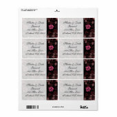 Étiquette d'expédition Romance de crépuscule v2 (Feuille entière)