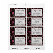 Étiquette d'expédition Romance de crépuscule v3 (Feuille entière)