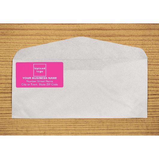 Étiquette d'expédition rose pour entreprise aligné
