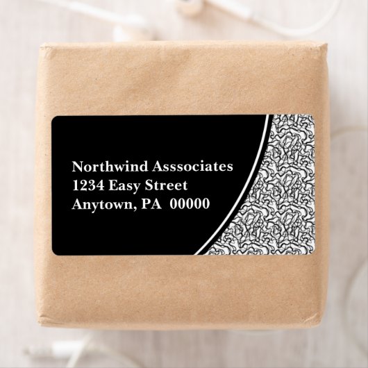 Étiquette d'expédition Scribbles Abstrait (En situation)