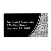 Étiquette d'expédition Scribbles Abstrait (Devant)