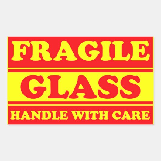 Étiquette d'expédition verre fragile (Devant)