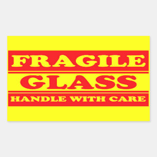 Étiquette d'expédition verre fragile