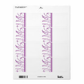 Étiquette d'expédition violet (Feuille entière)