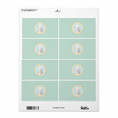 Étiquette d'expédition Washington Faint Flag (Feuille entière)