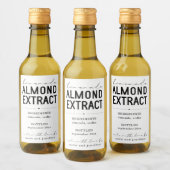 Étiquette d'extraction d'amandes maison personnali (Bouteilles)