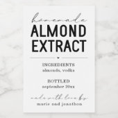 Étiquette d'extraction d'amandes maison personnali (Étiquettes simples)