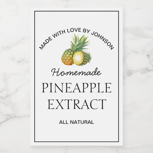 Étiquette d'extraction d'ananas (Étiquettes simples)