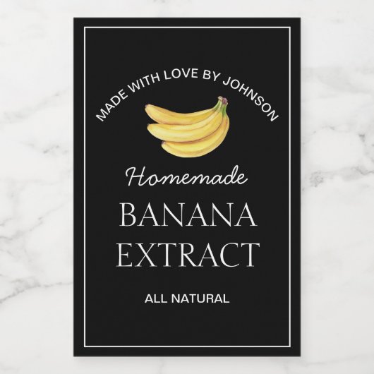 Étiquette d'extraction de banane (Étiquettes simples)