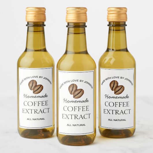 Étiquette d'extraction de café (Bouteilles)