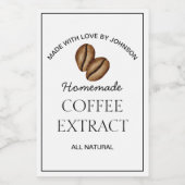 Étiquette d'extraction de café (Étiquettes simples)