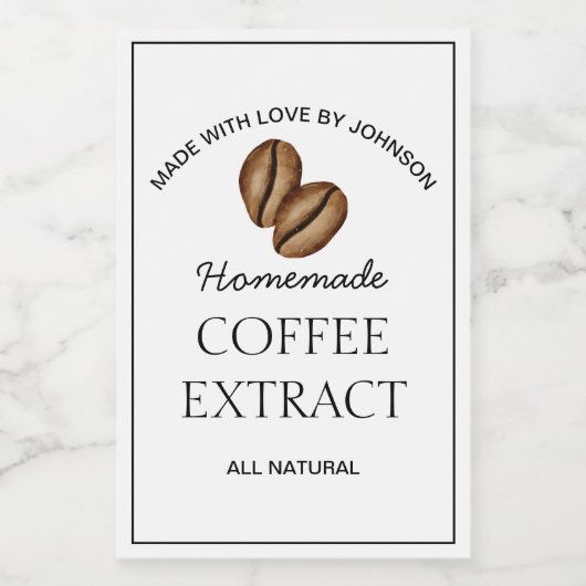 Étiquette d'extraction de café (Étiquettes simples)