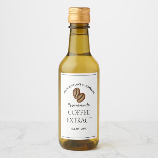 Étiquette d'extraction de café (Devant)