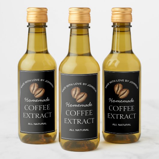 Étiquette d'extraction de café (Bouteilles)