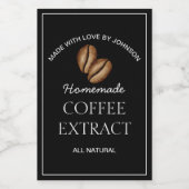 Étiquette d'extraction de café (Étiquettes simples)
