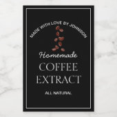 Étiquette d'extraction de café (Étiquettes simples)